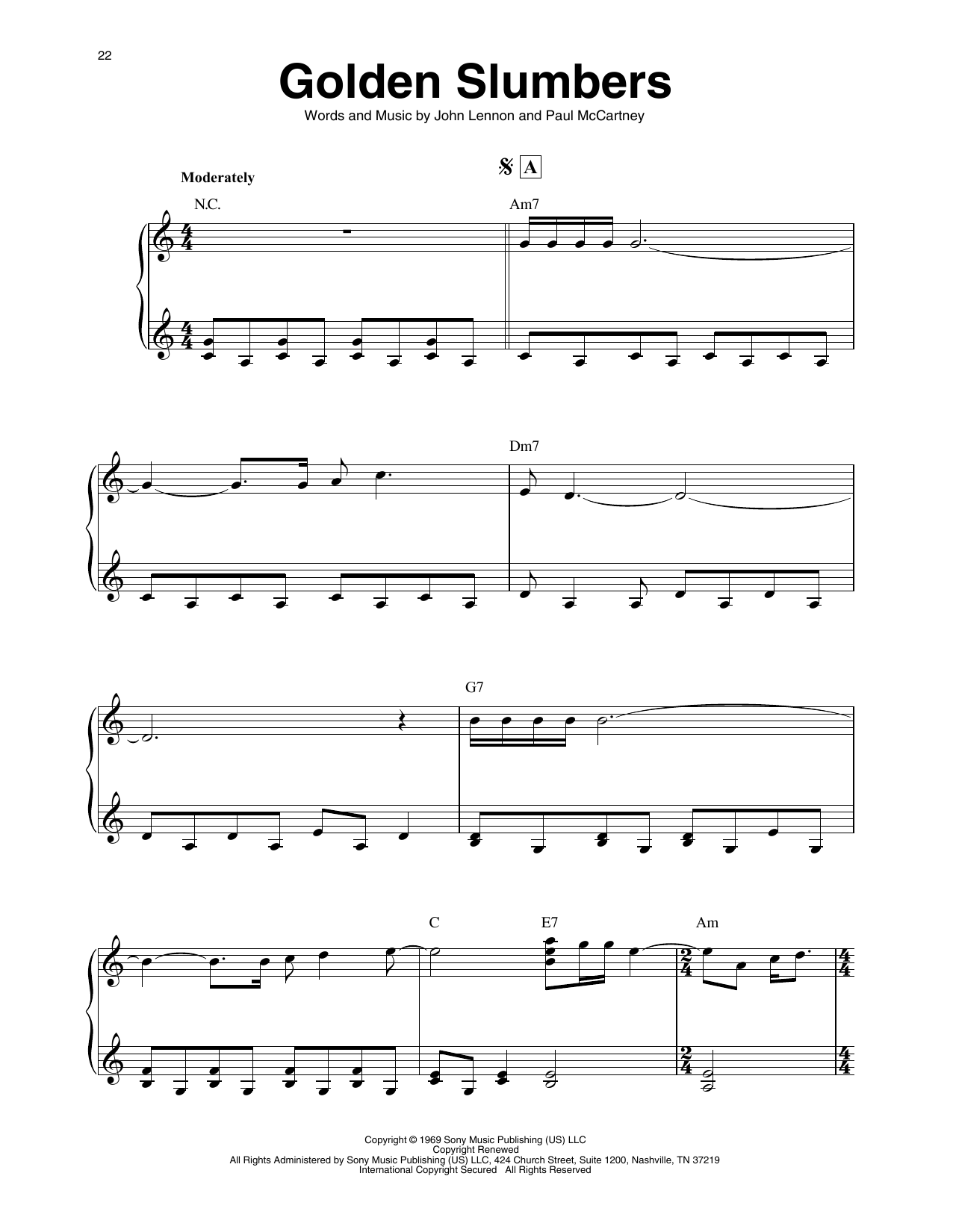 Produktgalerie: Seite 1 von 1 Golden Slumbers (arr. Maeve Gilchrist), The Beatles, Harfe