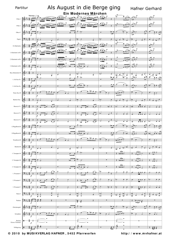 Product gallery: Page 1 of 11 Als August in die Berge ging, , (large wind orchestra)