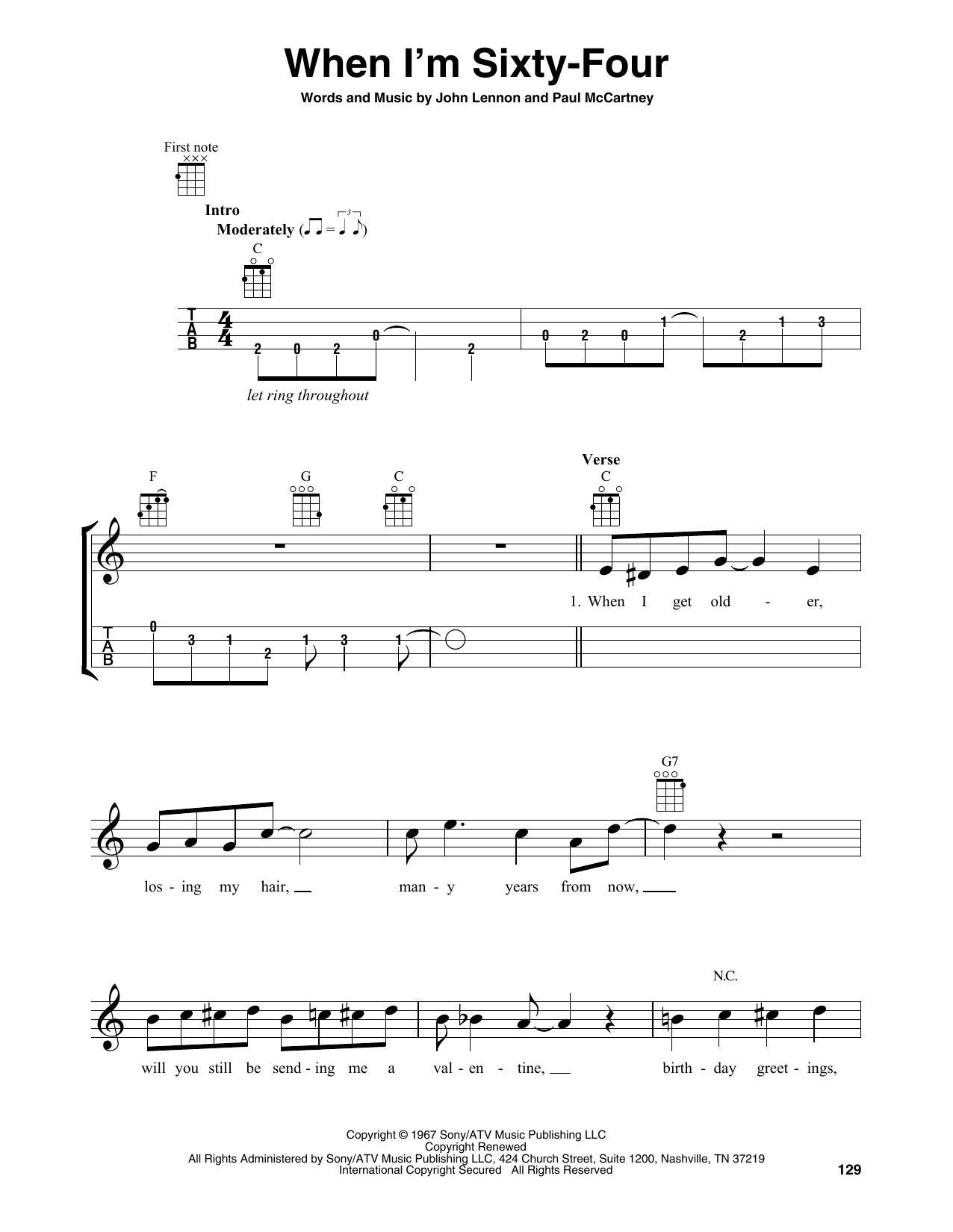 Product gallery: Page 1 of 1 When I'm Sixty-Four, The Beatles