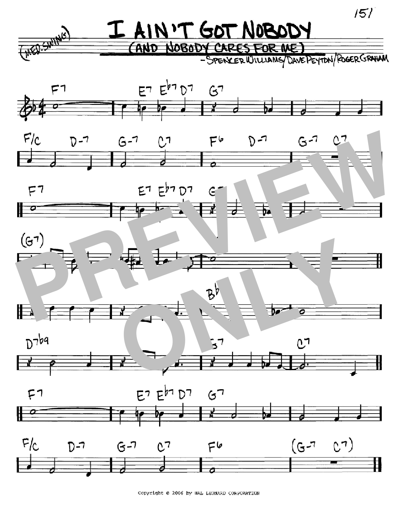 Product picture to: I Ain't Got Nobody (And Nobody Cares For Me)