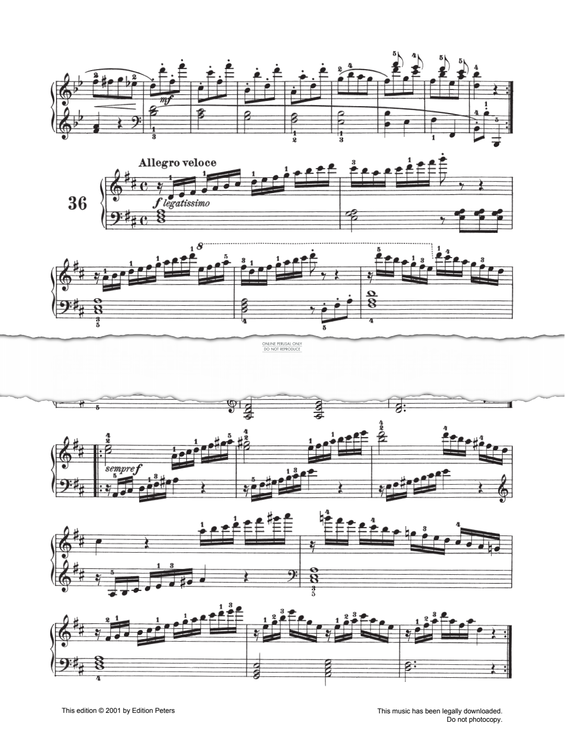 Produktgalerie: Seite 1 von 1 Allegro Veloce Op. 139 No. 36, Carl Czerny, Klavier