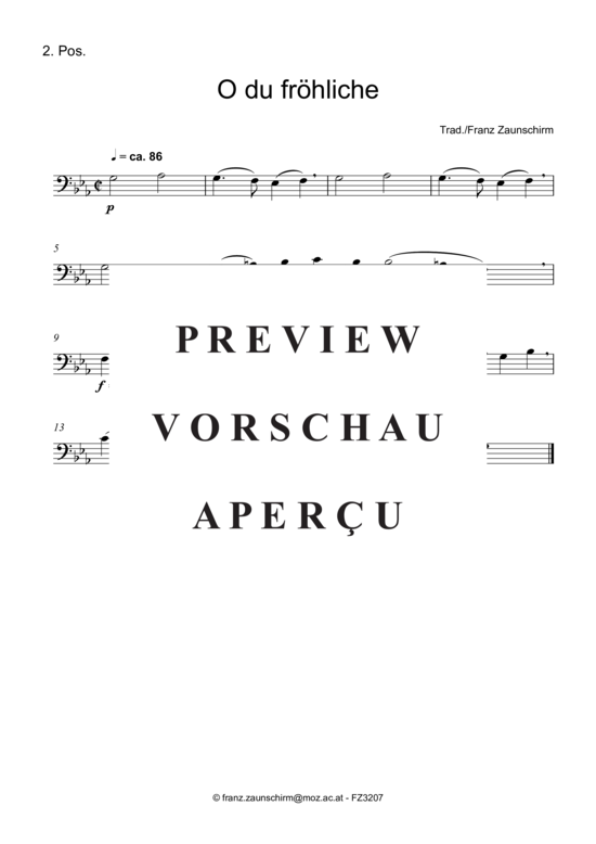 gallery: O du fröhliche , , (Quartett für 4x Posaune)