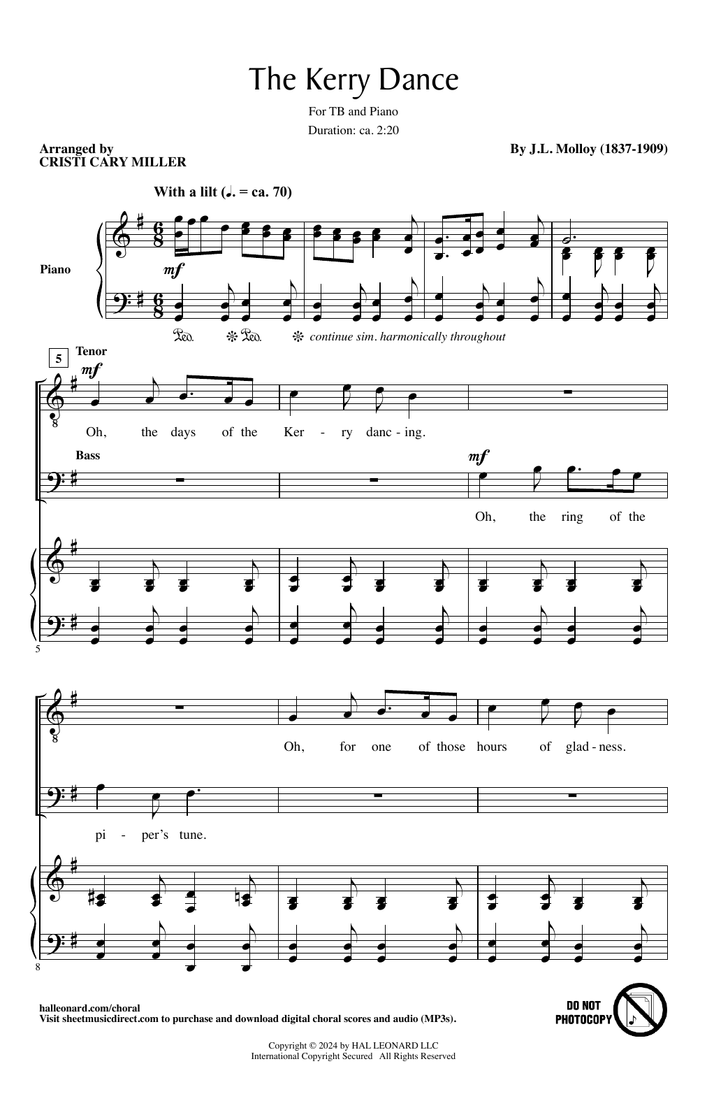 Produktgalerie: Seite 1 von 1 The Kerry Dance (arr. Cristi Cary Miller), James L. Molloy, Chor