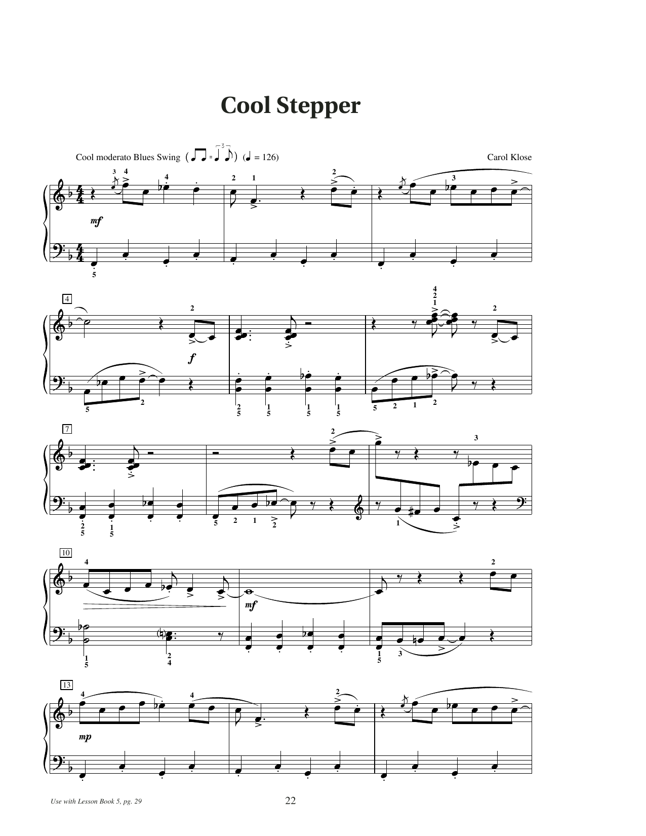 Produktgalerie: Seite 1 von 1 Cool Stepper, Carol Klose, Klavier