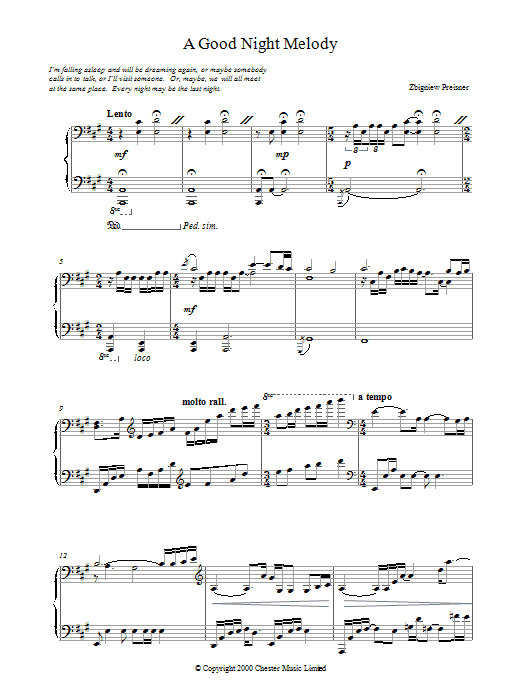 Product gallery: Page 1 of 1 A Good Night Melody, Zbigniew Preisner