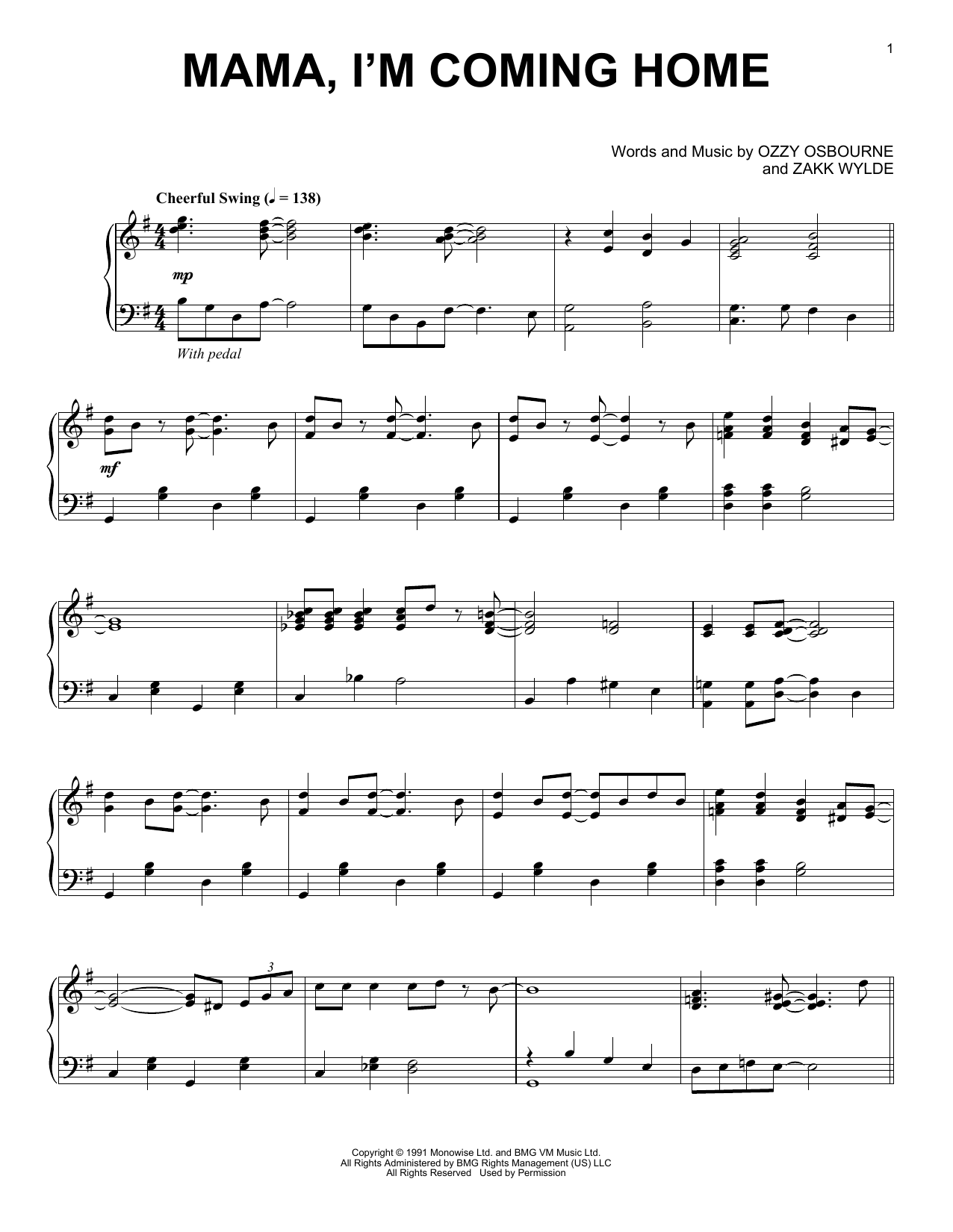 Produktbild zu: Mama, I'm Coming Home [Jazz version]