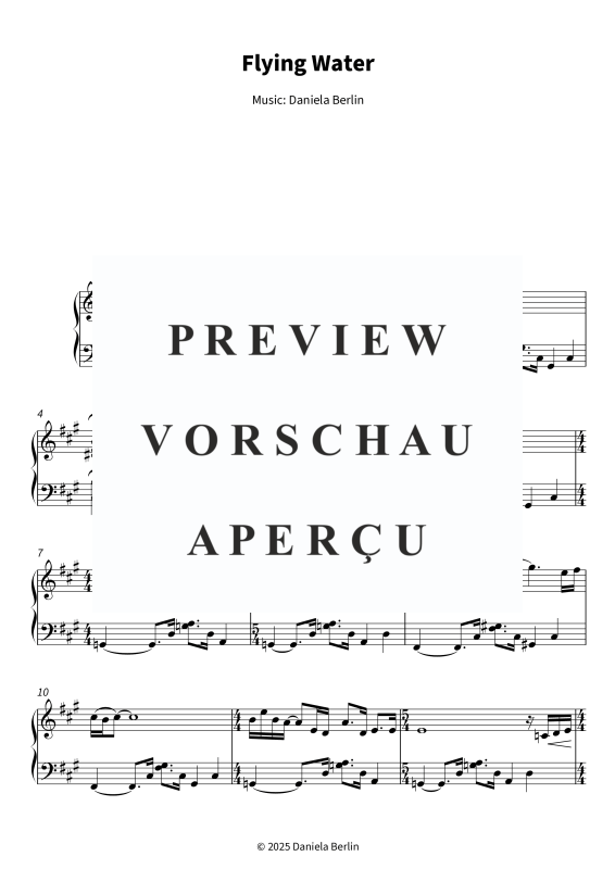 Produktgalerie: Seite 5 von 9 Flying Water, Berlin, Daniela, Klavier Solo