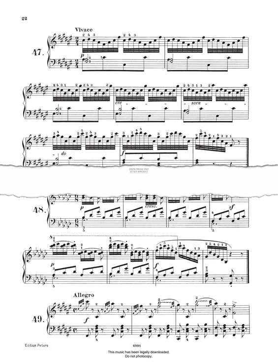 Produktgalerie: Seite 1 von 1 Study (Op. 821, No.49), Carl Czerny, Klavier
