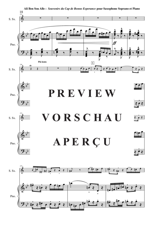 Product gallery: Page 19 of 21 Souvenir du Cap Bonne Espérance , , (soprano saxophone + piano)