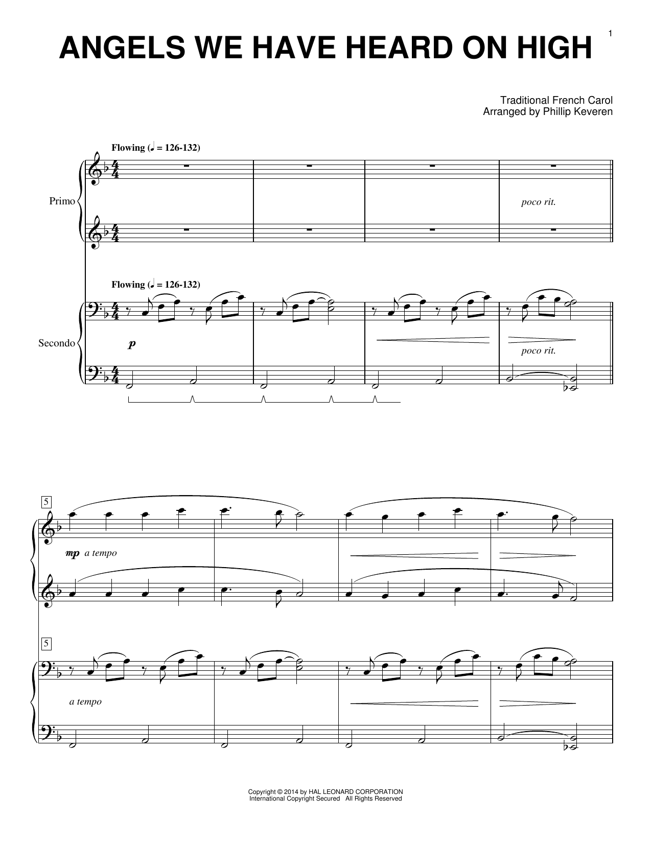 Product picture to: Angels We Have Heard On High (arr. Phillip Keveren)