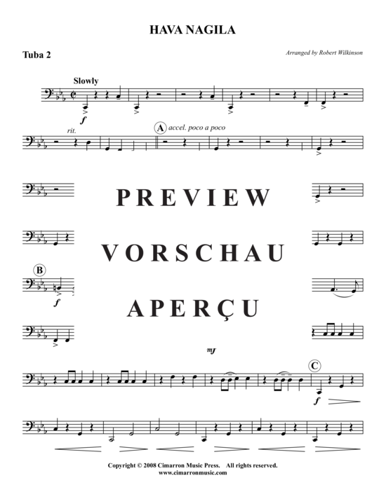 Product gallery: Page 15 of 16 Hava Nagila , , (Tuba Quartet: 2x Baritone, 2xTuba)