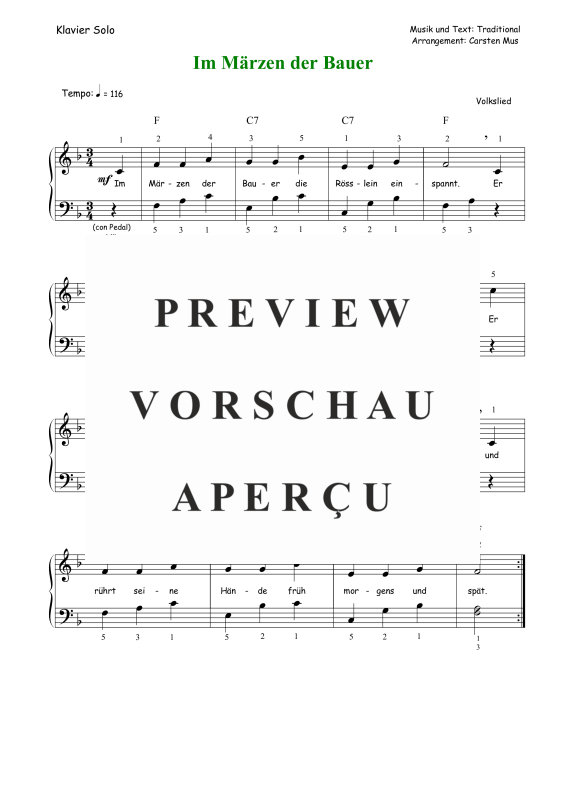 gallery: Im Märzen der Bauer, , (Klavier Solo)