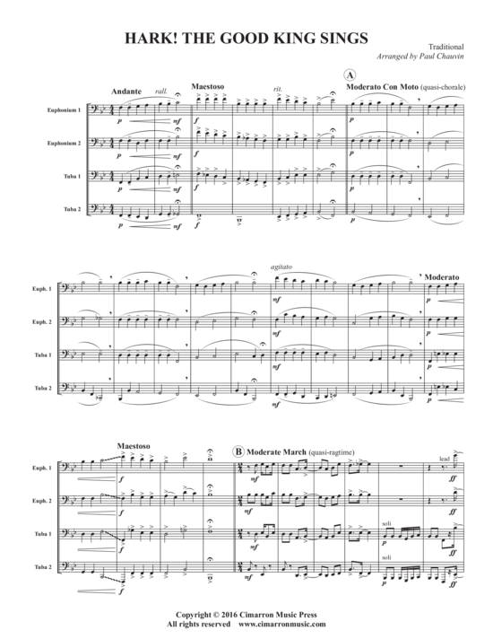 Product picture to: Hark! The Herald Angels Sing Traditional (arr. Paul Chauvin)