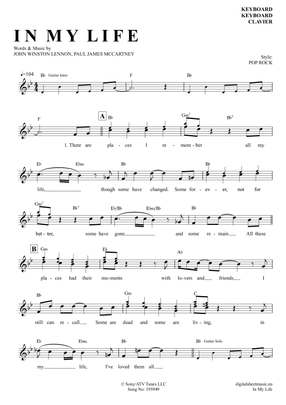 Product picture to: In My LifeThe Beatles