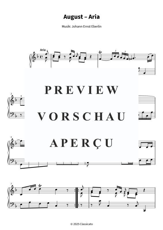 Produktgalerie: Seite 4 von 5 August - Aria, , Klavier Solo