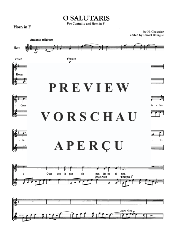 Product gallery: Page 9 of 10 O Salutaris, , Contra-Alto, Horn and Organ