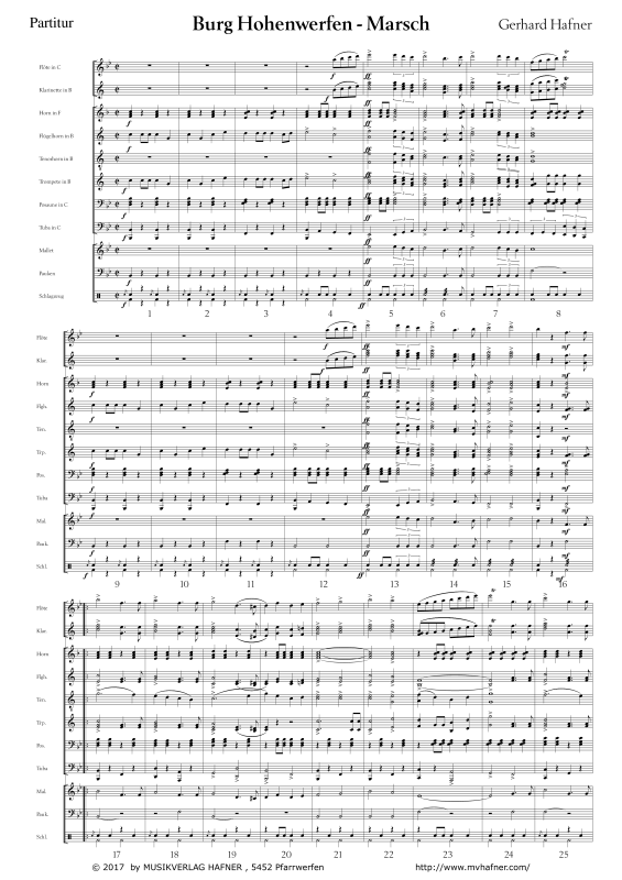 Product gallery: Page 1 of 11 Burg Hohenwerfen-Marsch, , (large wind orchestra)