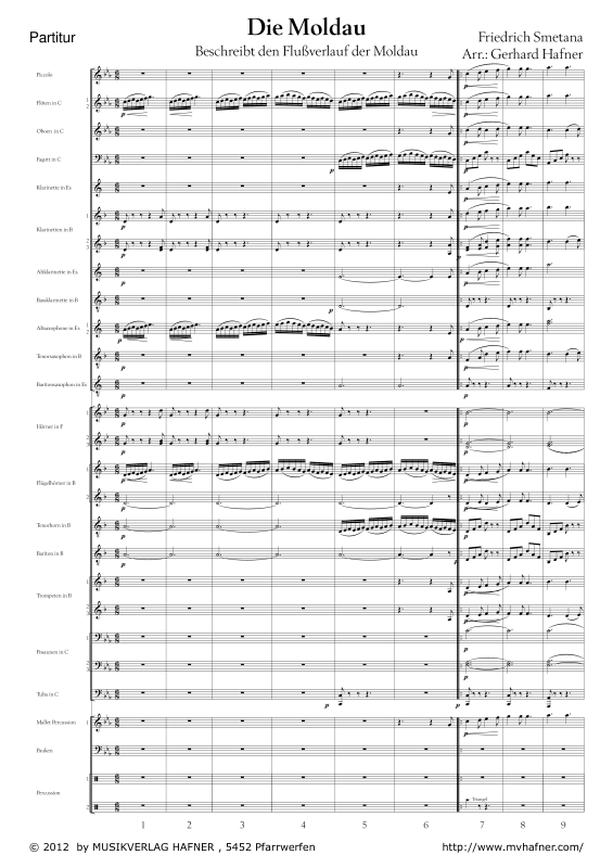 Product gallery: Page 1 of 11 Die Moldau, , (large wind orchestra)