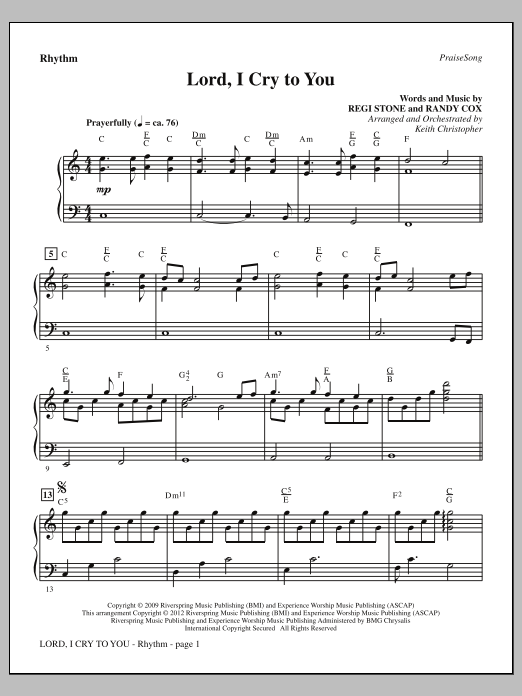 Produktgalerie: Seite 1 von 1 Lord, I Cry To You - Rhythm, Keith Christopher, Chor