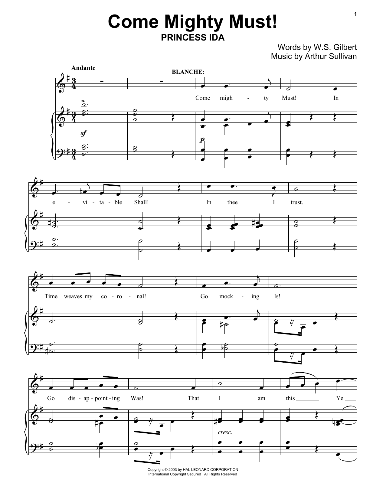 Product gallery: Page 1 of 1 Come Mighty Must!, Gilbert & Sullivan