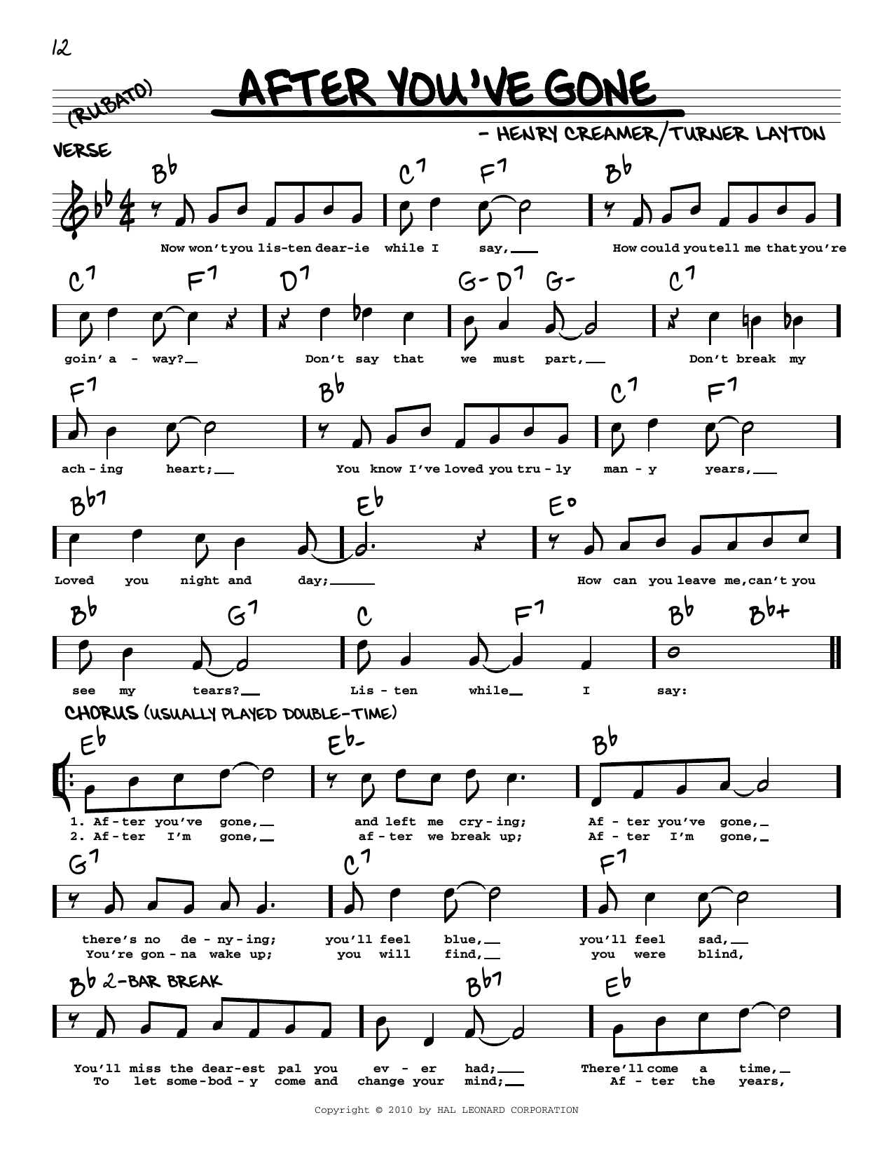 Product picture to: After You've Gone (arr. Robert Rawlins)