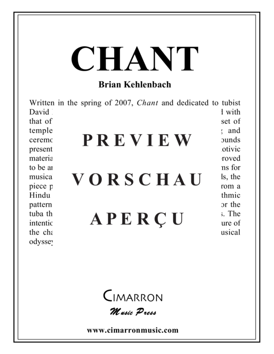 Product gallery: Page 21 of 21 Chant , , (tuba + piano)