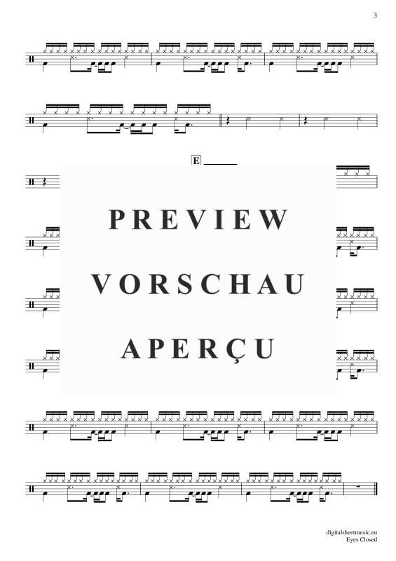 Product gallery: Page 4 of 4 Eyes Closed , Sheeran, Ed, (Drums)