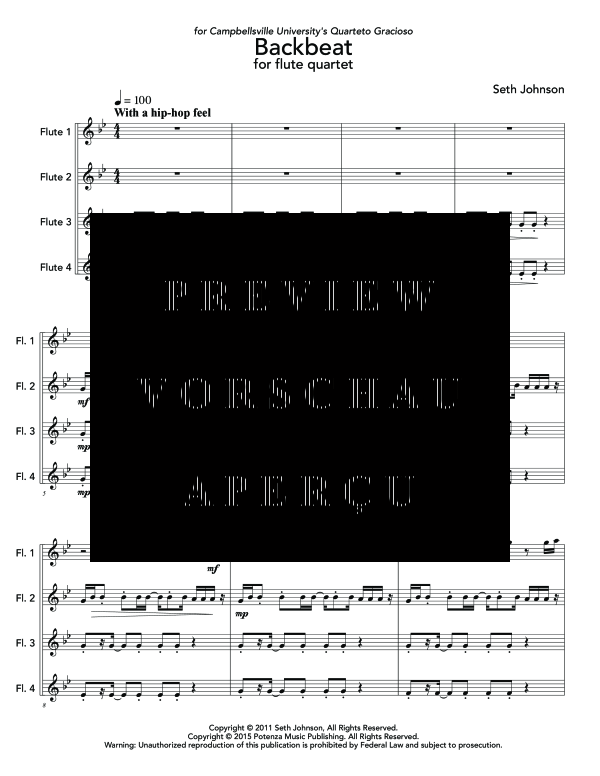 Product gallery: Page 5 of 11 Backbeat, , (Flute Quartet)