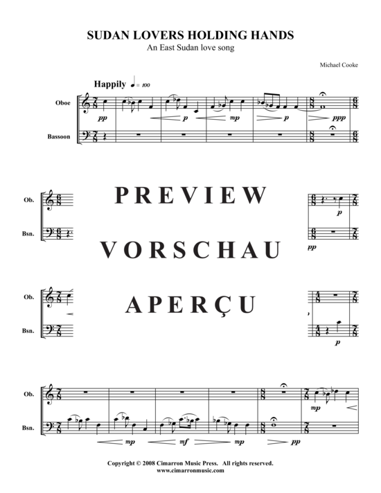 Product gallery: Page 6 of 9 Sudan Lovers Holding Hands , , (oboe + bassoon)