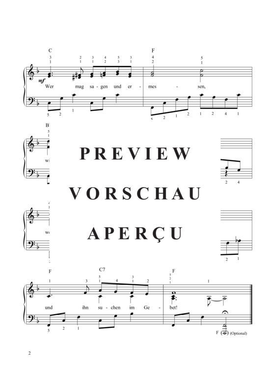 gallery: Welch ein Freund ist unser Jesus , , (Klavier Solo - F-Dur)