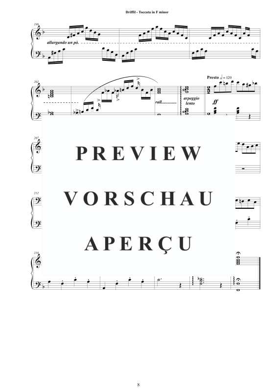 Produktgalerie: Seite 9 von 9 Toccata in F Minor, , Cembalo Solo