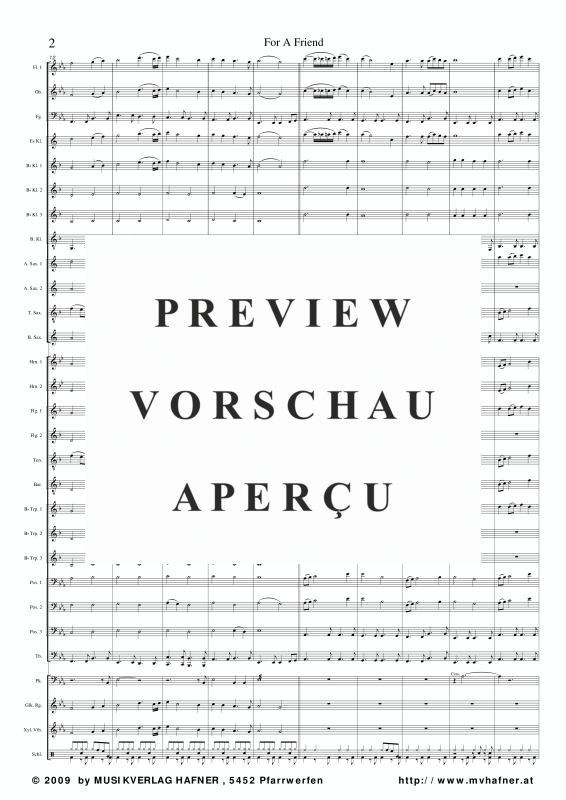 Product gallery: Page 7 of 11 For A Friend, , (large wind orchestra)
