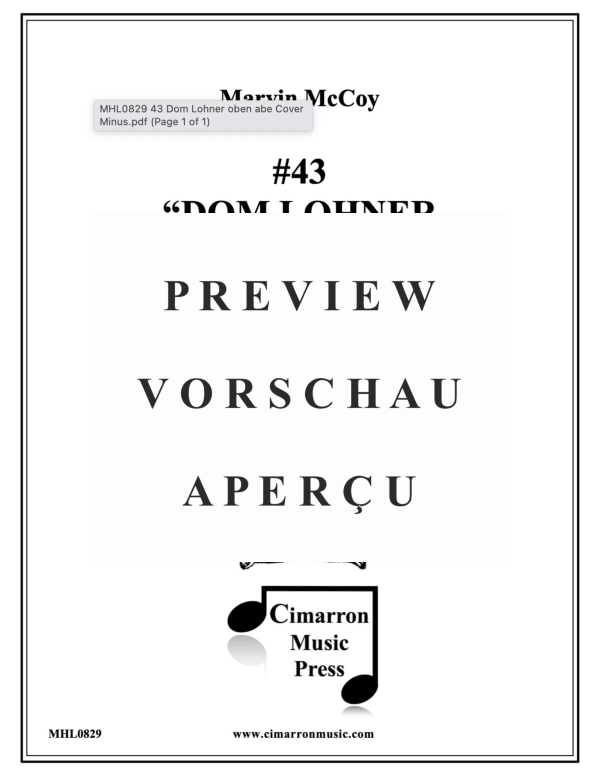 Produktgalerie: Seite 2 von 11 Dom Lohner Oben Abe, , Alphorn, Blechbläser Ensemble und Schlagwerk