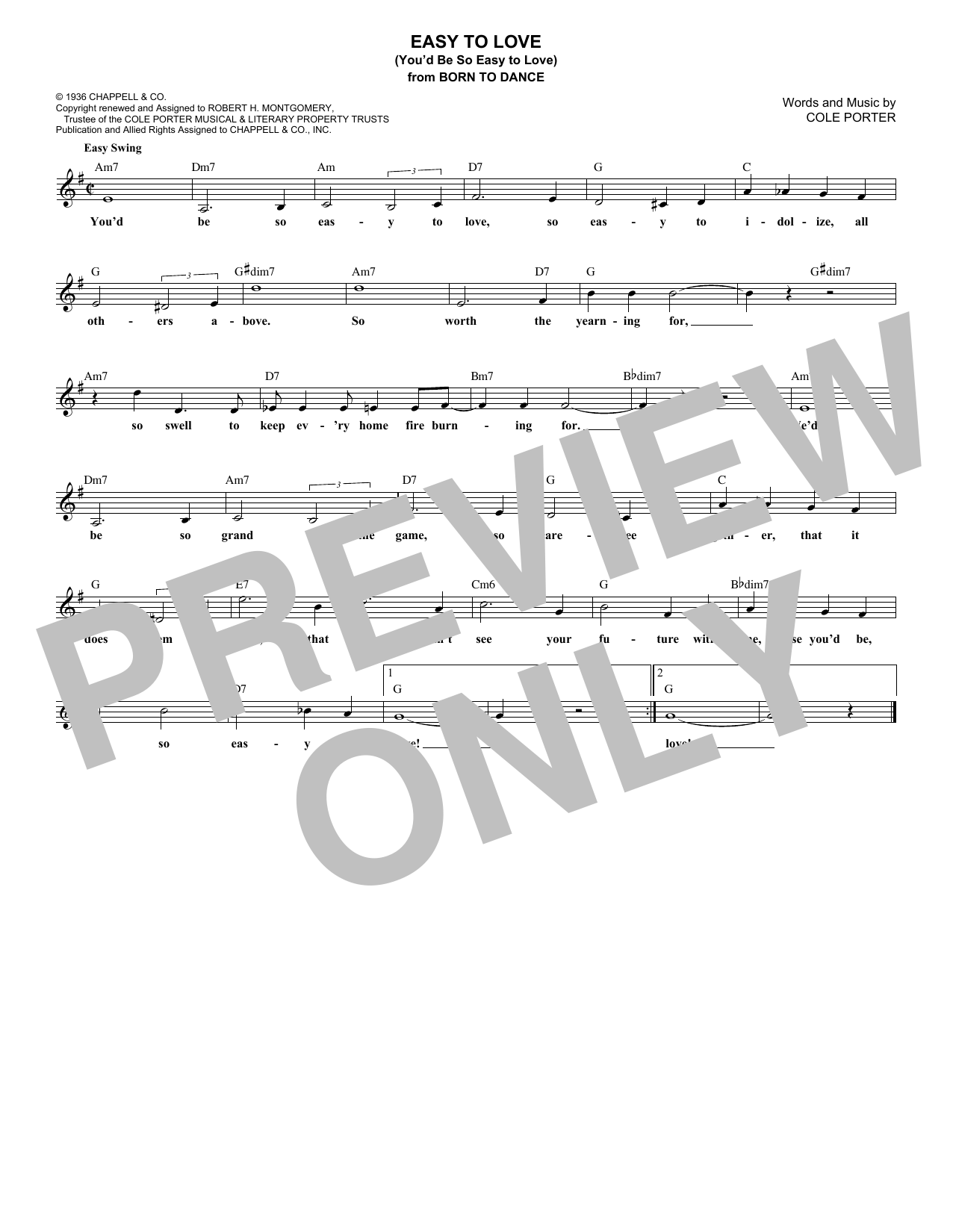 Produktbild zu: Easy To Love (You'd Be So Easy To Love)