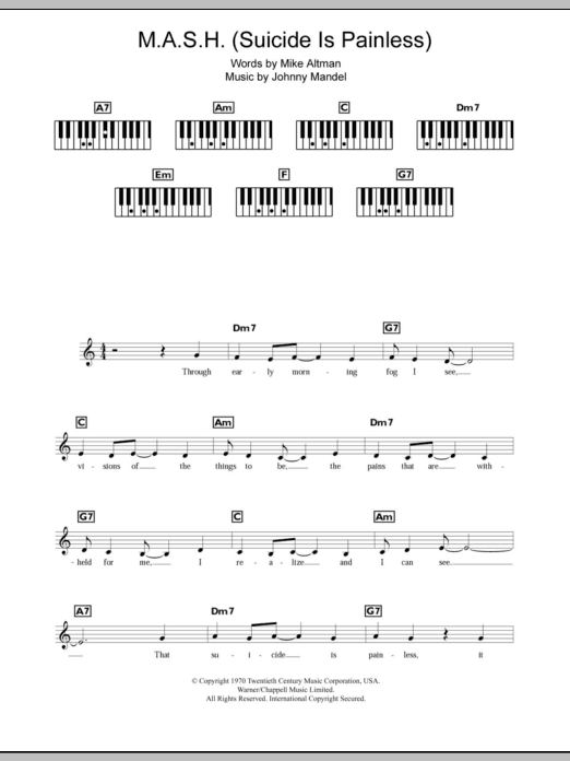 Product picture to: Song From M*A*S*H (Suicide Is Painless)