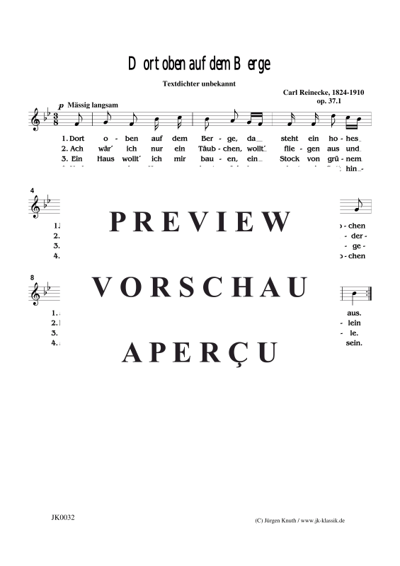 Product gallery: Page 3 of 3 Dort oben auf dem Berge , , (piano + vocals)