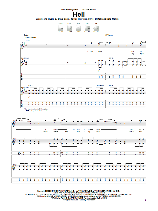 Produktgalerie: Seite 1 von 1 Hell, Foo Fighters, Gitarre