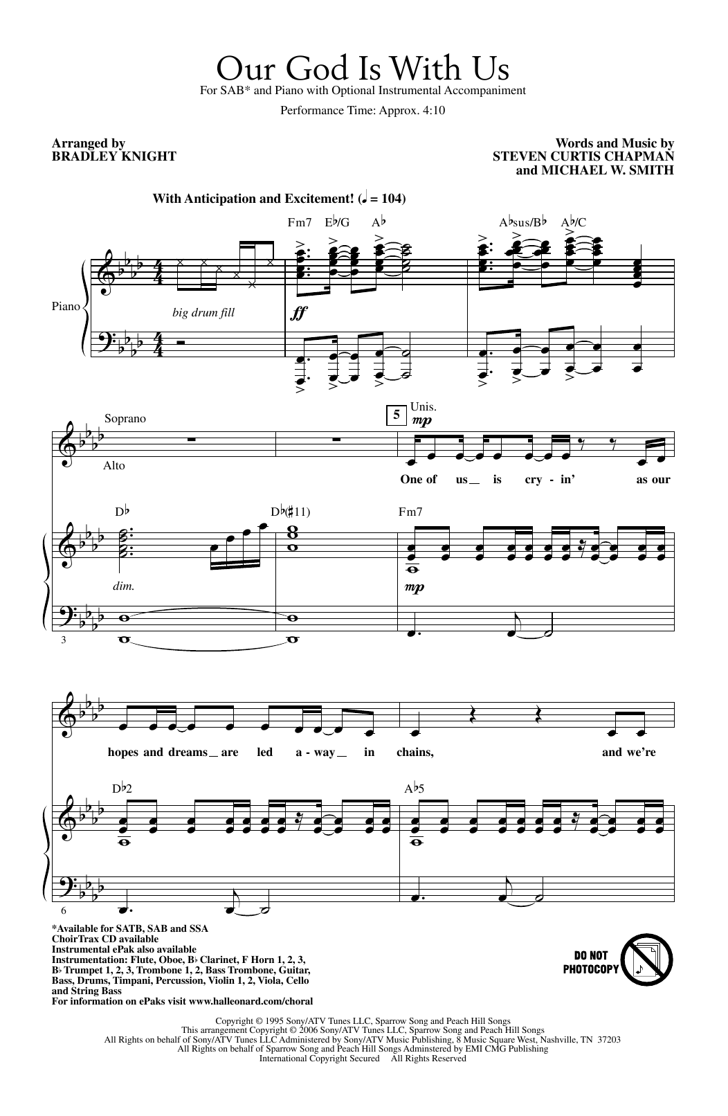 Produktgalerie: Seite 1 von 1 Our God Is With Us (arr. Bradley Knight), Steven Curtis Chapman, Chor