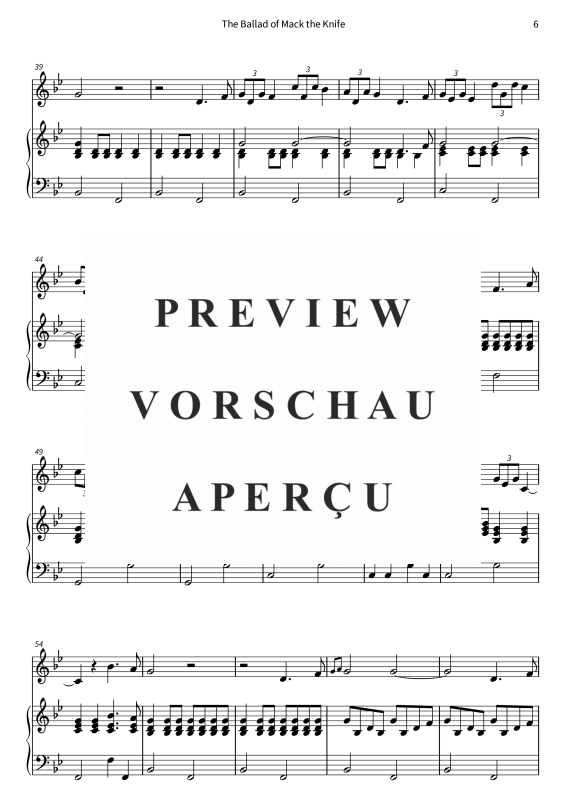 Product gallery: Page 8 of 11 The Ballad of Mack the Knife, , (flute and piano)