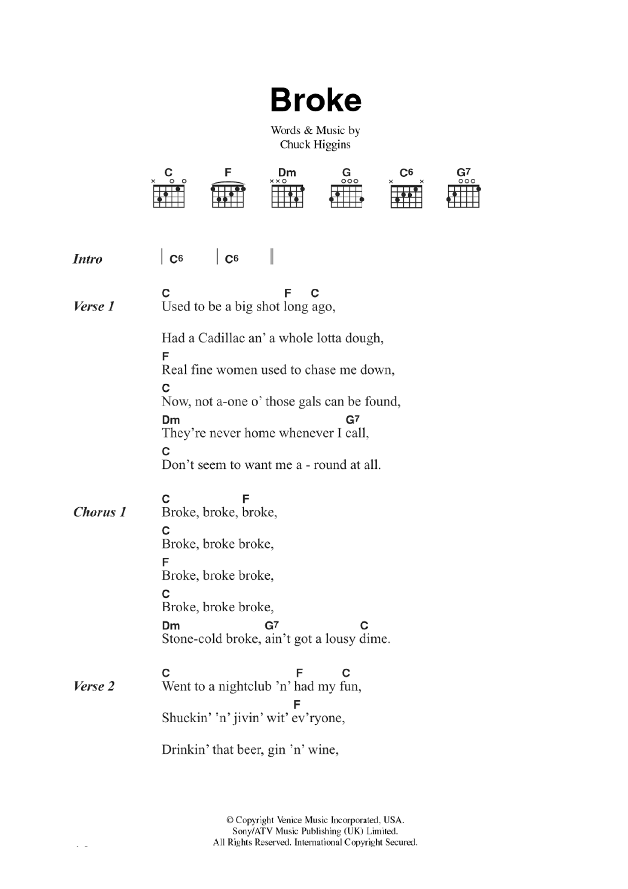 Produktgalerie: Seite 1 von 1 Broke, Chuck Higgins, Gitarre