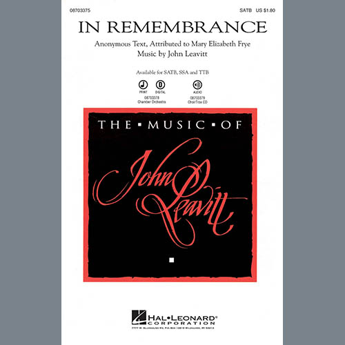cover: In Remembrance, John Leavitt, Chor