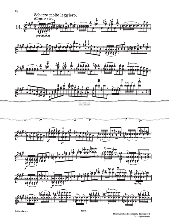 Produktgalerie: Seite 1 von 1 Etude 14 Scherzo molto leggiero (from 'Etudes Brilliantes Op.73'), Charles Dancla, Violine