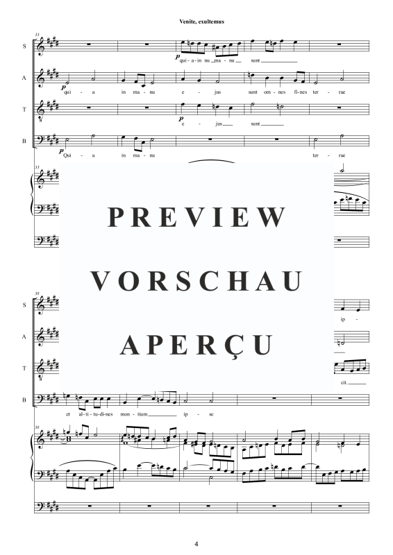Produktgalerie: Seite 5 von 11 Venite, exsultemus Psalm 95, , Gemischter Chor und Orgel