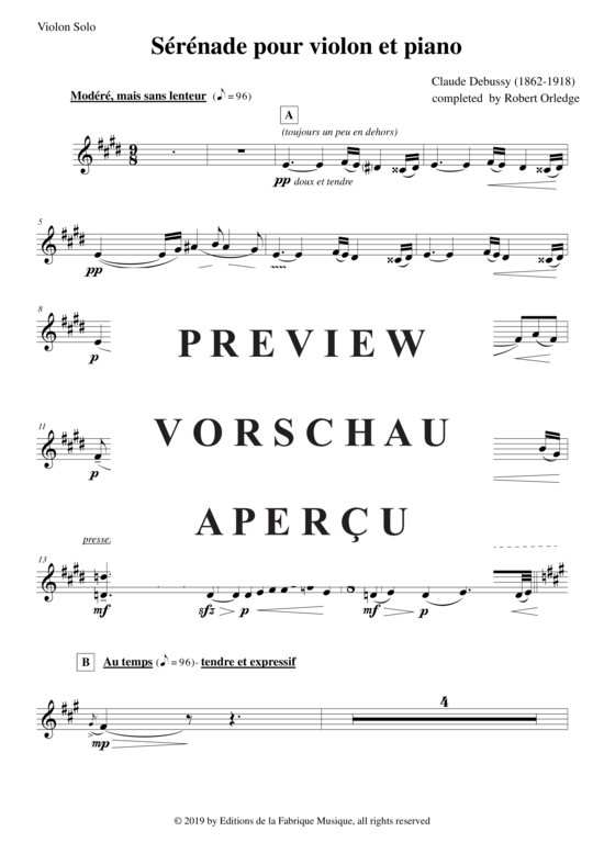 Product gallery: Page 19 of 21 Sérénade for violin and piano , , (violin + piano)