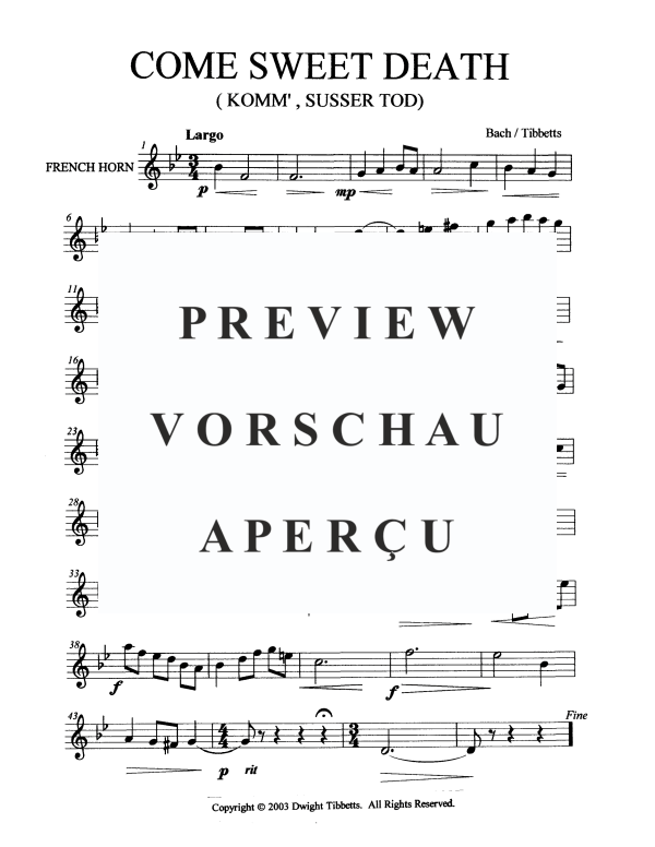Product gallery: Page 9 of 11 Come Sweet Death, , Brass Quintet