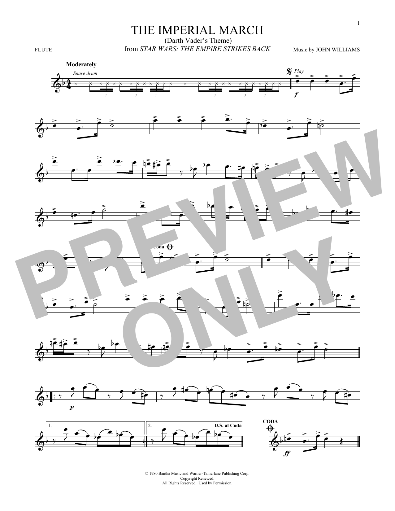 Product gallery: Page 1 of 1 The Imperial March (Darth Vader's Theme) (from Star Wars: The Empire Strikes Back), John Williams