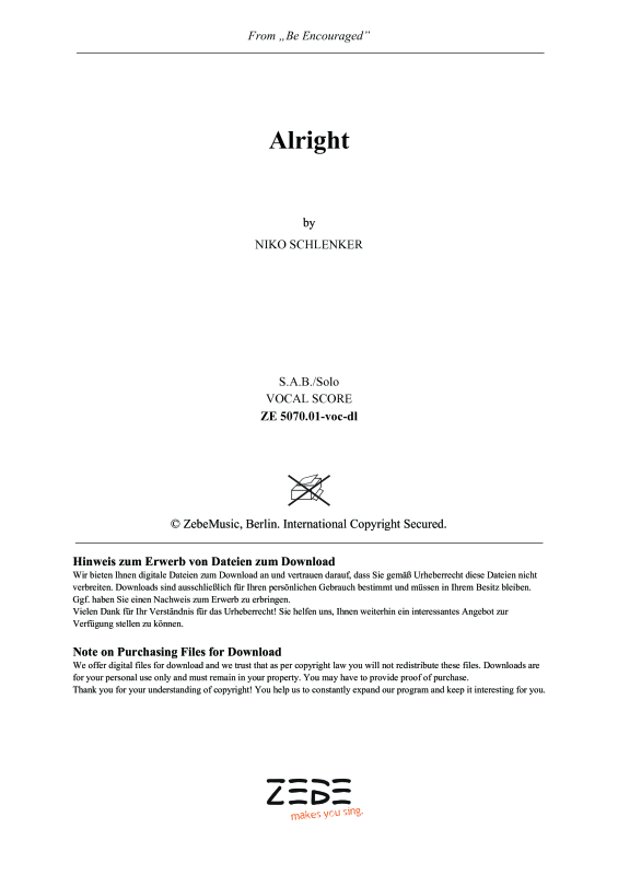 Produktbild zu: Alright