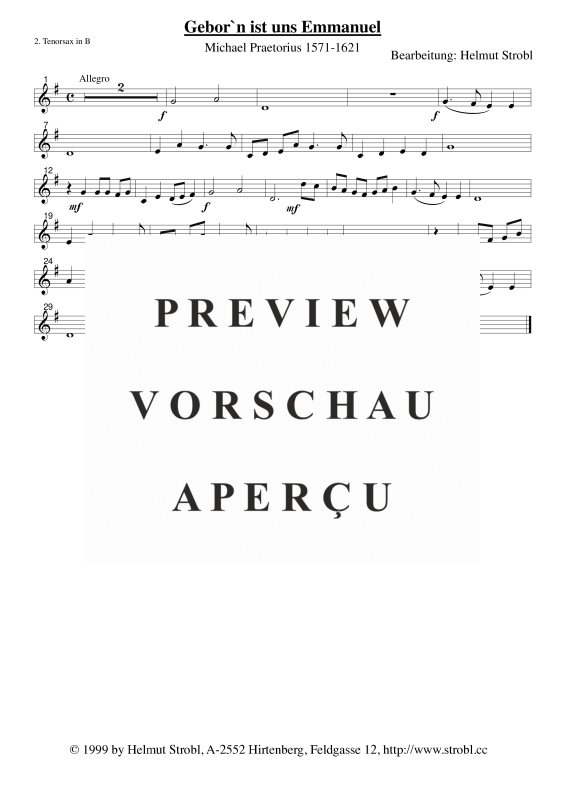 gallery: Geborn ist uns Emmanuel, , Saxophonquintett AATTB