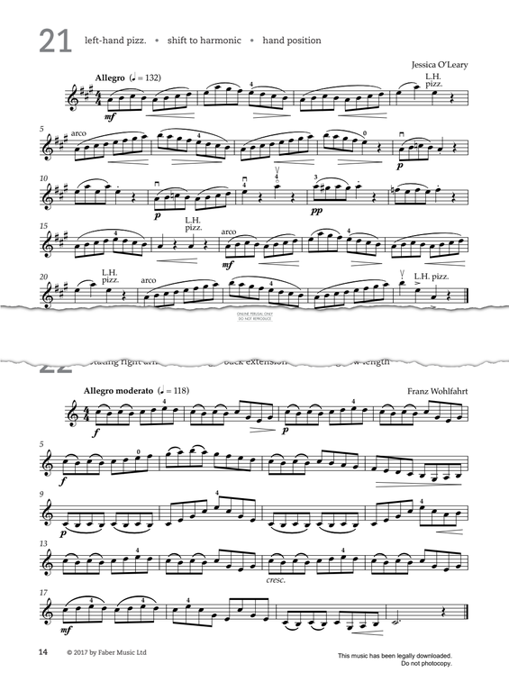 Produktgalerie: Seite 1 von 1 Study No.21 Lively (from '80 Graded Studies For Violin Book One'), Jessica O'Leary, Violine