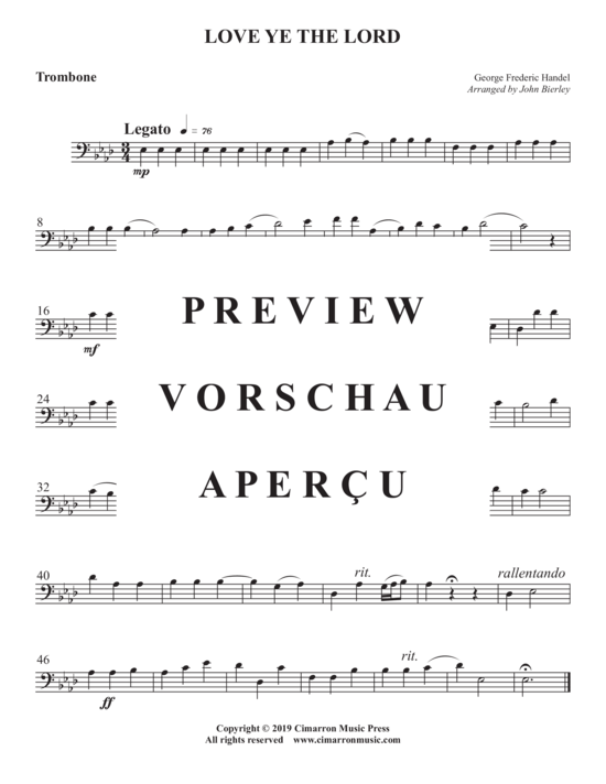 Produktgalerie: Seite 8 von 9 Love Ye The Lord , , (Blechbläser Quintett)